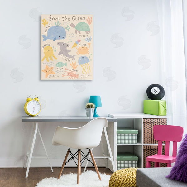 Stupell Industries Lisa Barlow | Love The Ocean Creatures Wall Art