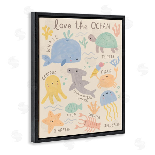 Stupell Industries Lisa Barlow | Love The Ocean Creatures Wall Art