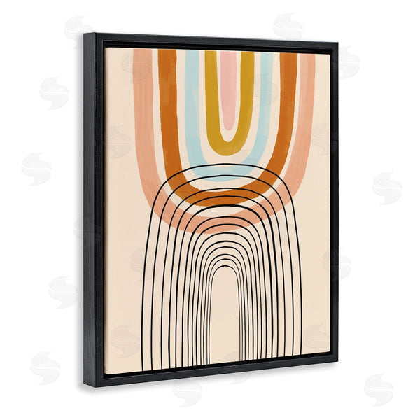 Stupell Industries Lisa Barlow | Playful Rainbow Reflection Asymmetrical Linework Wall Art