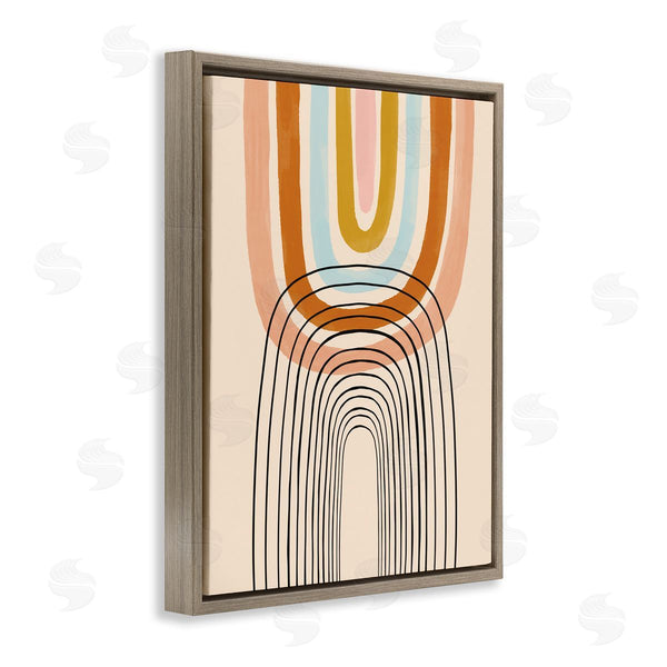 Stupell Industries Lisa Barlow | Playful Rainbow Reflection Asymmetrical Linework Wall Art