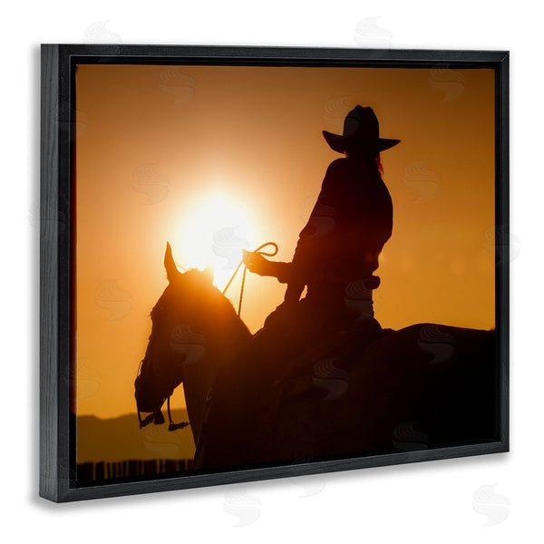 Stupell Industries Lisa Dearing | Cowboy At Sunset Silhouette Wall Art
