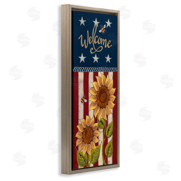 Stupell Industries Lisa Hilliker | Americana Welcome Country Sunflowers Wall Art
