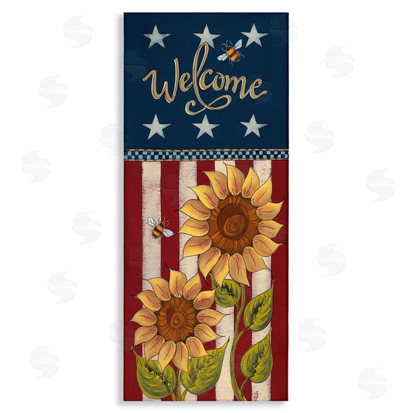 stupell industries Lisa Hilliker | Americana Welcome Country Sunflowers Wall Art