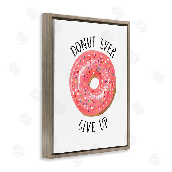 Stupell Industries Lisa Lane | Donut Give Up Minimal Food Pun