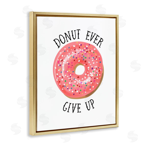 Stupell Industries Lisa Lane | Donut Give Up Minimal Food Pun