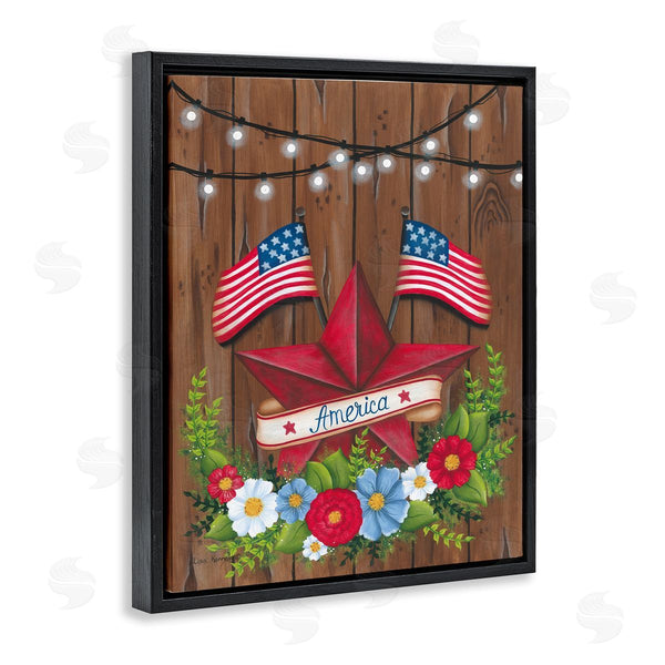 Stupell Industries Lisa Larson | Americana Country Garland Wall Art