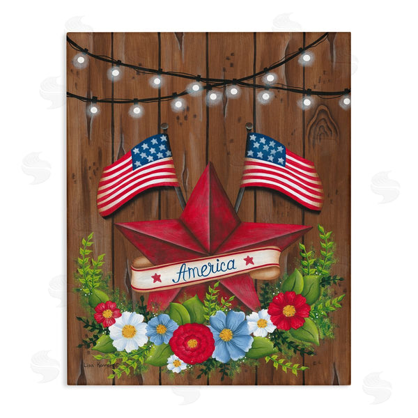 stupell industries Lisa Larson | Americana Country Garland Wall Art
