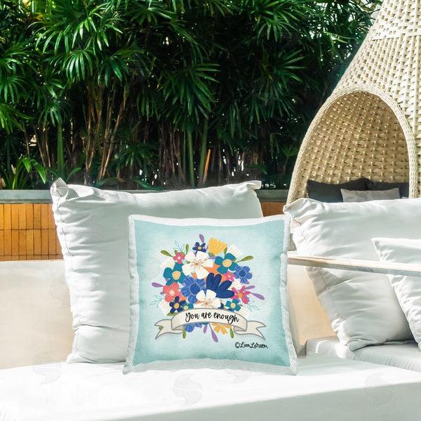 Stupell Industries Lisa Larson | Floral You Are Enough Printed Throw Pillow
