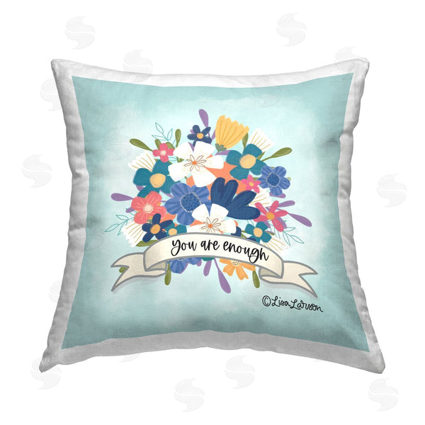 stupell industries Lisa Larson | Floral You Are Enough Printed Throw Pillow