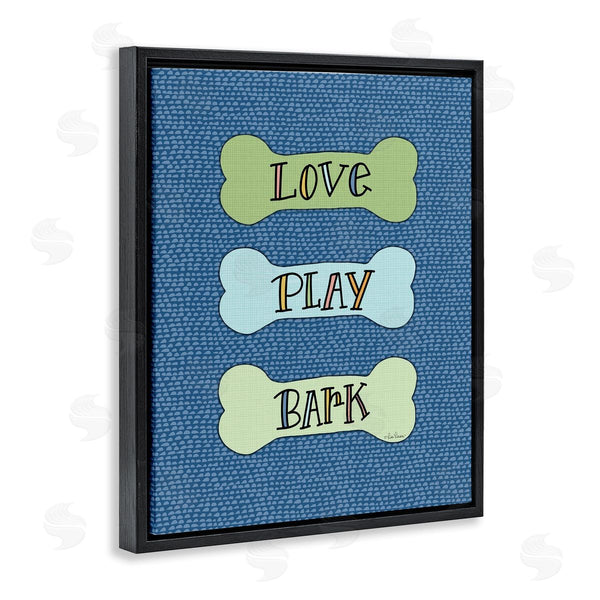 Stupell Industries Lisa Larson | Love Play Bark Blue Pattern Wall Art