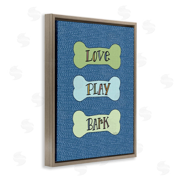 Stupell Industries Lisa Larson | Love Play Bark Blue Pattern Wall Art