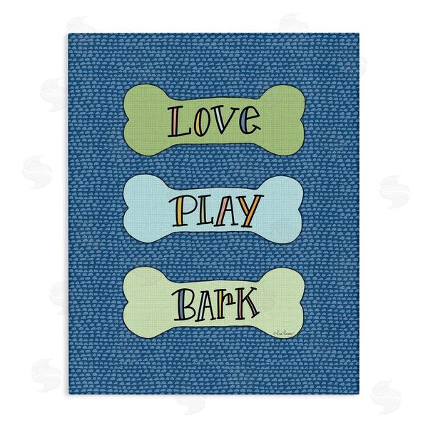stupell industries Lisa Larson | Love Play Bark Blue Pattern Wall Art