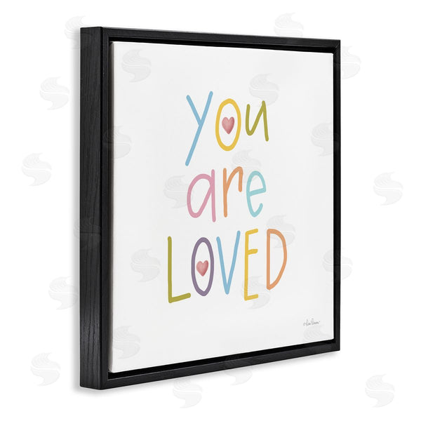 Stupell Industries Lisa Larson | You Are Loved Soft Rainbow Hearts Wall Art