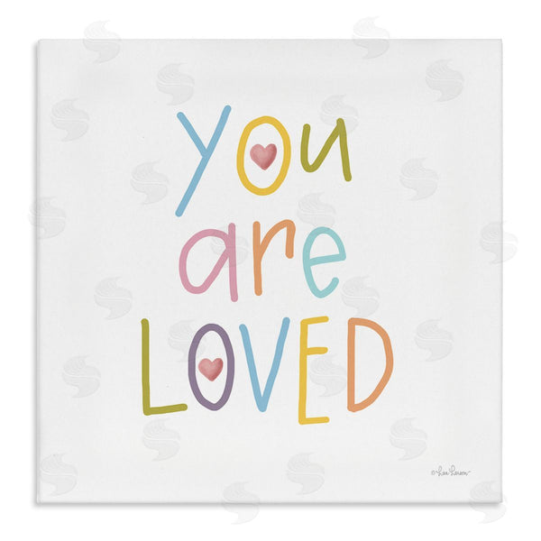 stupell industries Lisa Larson | You Are Loved Soft Rainbow Hearts Wall Art