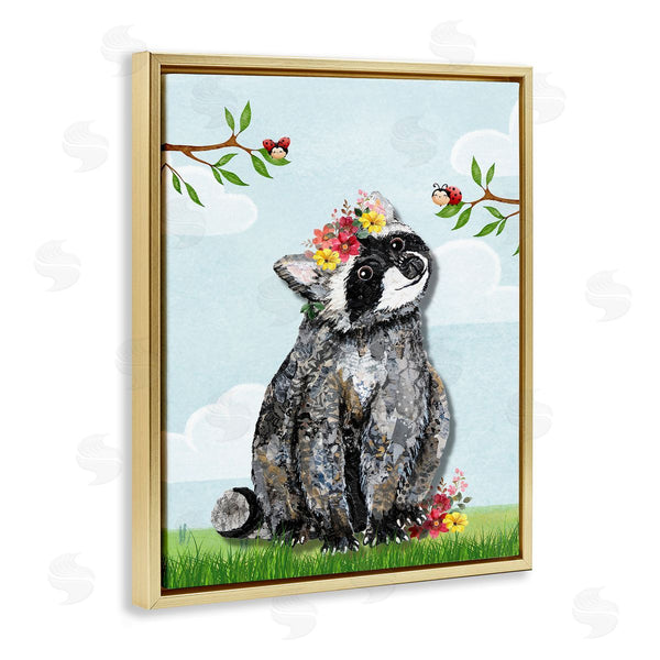 Stupell Industries Lisa Morales | Baby Raccoon And Lady Bugs