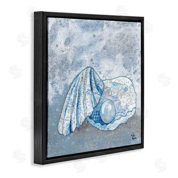 Stupell Industries Lisa Morales | Blue Abstract Clam Pearl