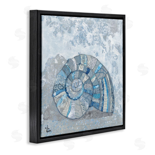 Stupell Industries Lisa Morales | Blue Abstract Nautilus Shell