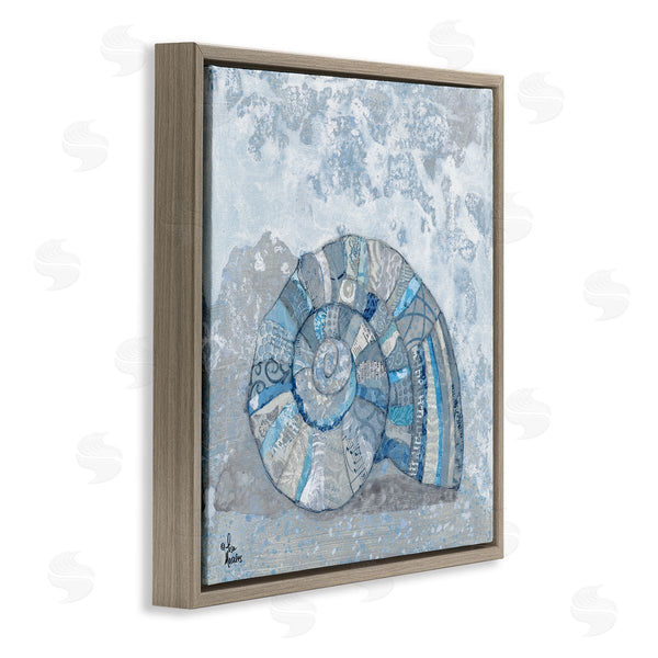Stupell Industries Lisa Morales | Blue Abstract Nautilus Shell
