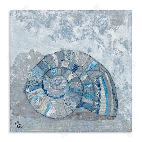 stupell industries Lisa Morales | Blue Abstract Nautilus Shell