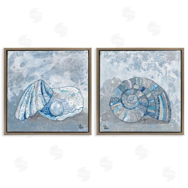 Stupell Industries Lisa Morales | Collage Patterned Seashells With Nautical Pearl Wall Art