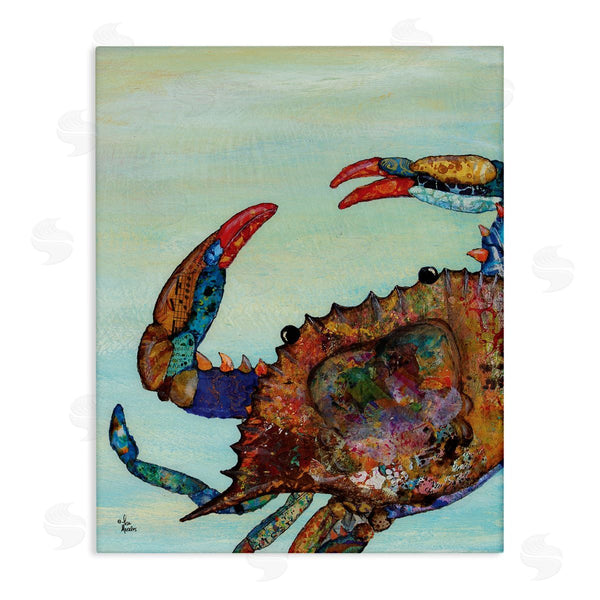 stupell industries Lisa Morales | Crab with Collage Pattern