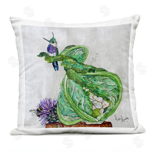 Stupell Industries Lisa Morales | Hummingbird On Cauliflower Printed Throw Pillow