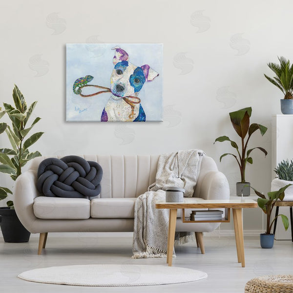 Stupell Industries Lisa Morales | Jack & Chameleon Smiling Dog Portrait Collage Wall Art