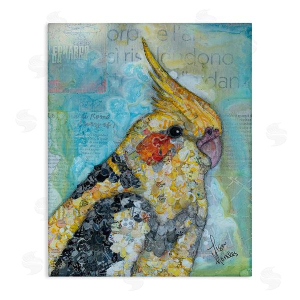 stupell industries Lisa Morales | Jolly Cockatiel Bird Assorted Layered Animal Collage Wall Art