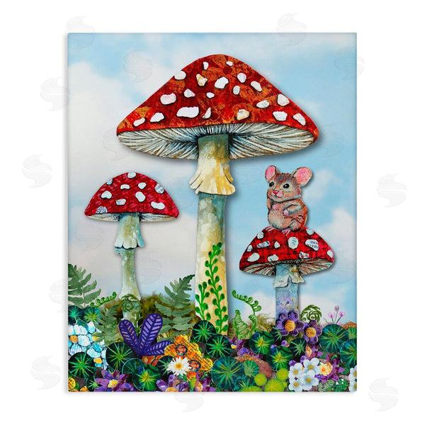 stupell industries Lisa Morales | Mouse Perched on Mushroom