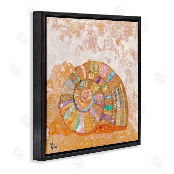 Stupell Industries Lisa Morales | Nautilus Sea Shell Various Collage Clipping Patterns Wall Art