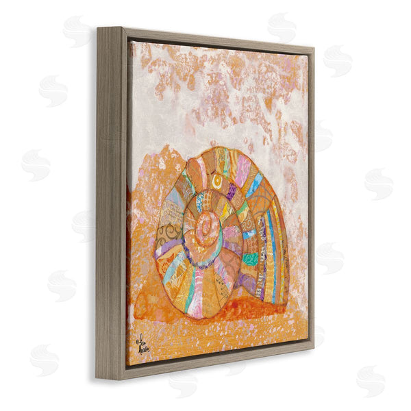 Stupell Industries Lisa Morales | Nautilus Sea Shell Various Collage Clipping Patterns Wall Art