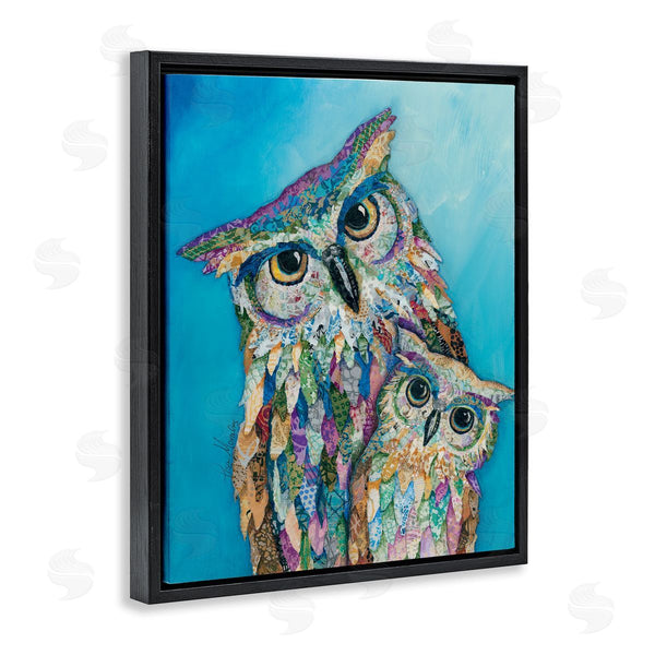 Stupell Industries Lisa Morales | Pair Wise Owls Varied Patterns Painting Collage Wall Art
