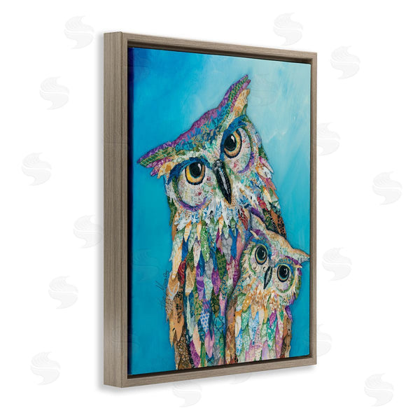 Stupell Industries Lisa Morales | Pair Wise Owls Varied Patterns Painting Collage Wall Art