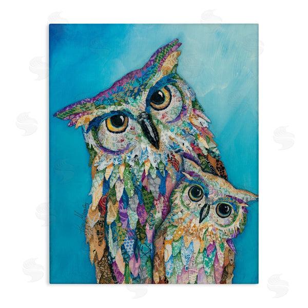 stupell industries Lisa Morales | Pair Wise Owls Varied Patterns Painting Collage Wall Art
