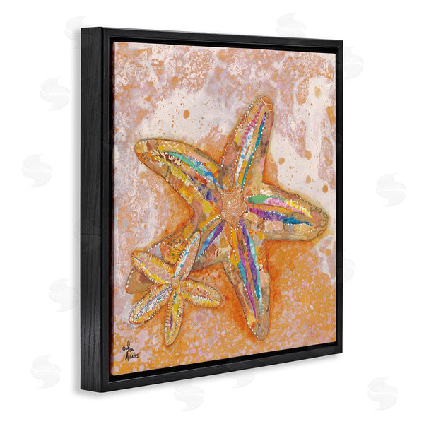 Stupell Industries Lisa Morales | Patterned Starfish Ocean Foam Layered Ephemera Collage Wall Art
