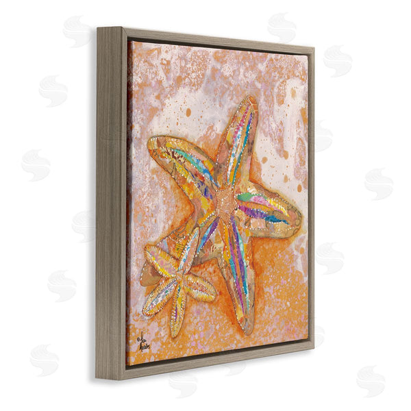 Stupell Industries Lisa Morales | Patterned Starfish Ocean Foam Layered Ephemera Collage Wall Art