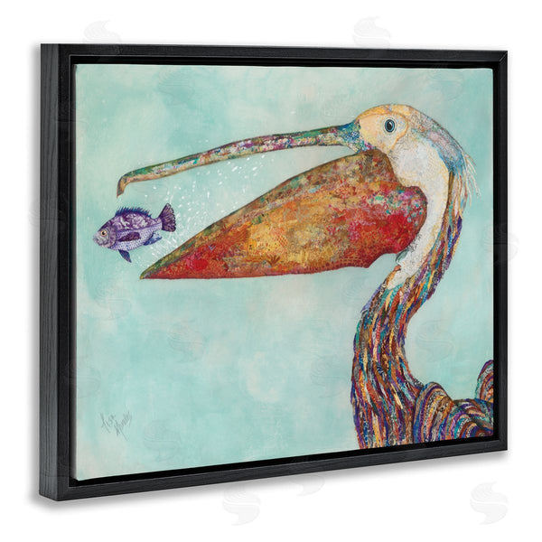 Stupell Industries Lisa Morales | Pelican With Purple Fish