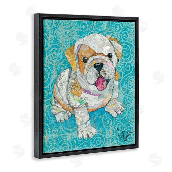 Stupell Industries Lisa Morales | Puppy Dog Swirl Pattern Mixed Ephemera Collage Wall Art