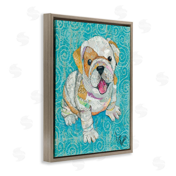 Stupell Industries Lisa Morales | Puppy Dog Swirl Pattern Mixed Ephemera Collage Wall Art