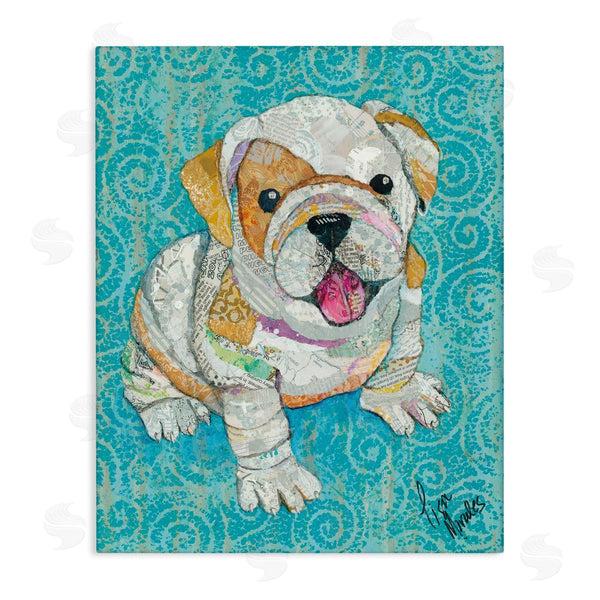 stupell industries Lisa Morales | Puppy Dog Swirl Pattern Mixed Ephemera Collage Wall Art