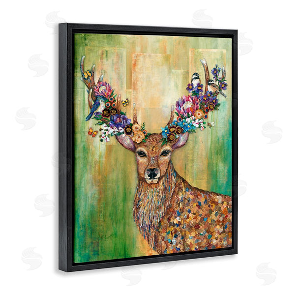 Stupell Industries Lisa Morales | Red Deer Collaged Pattern