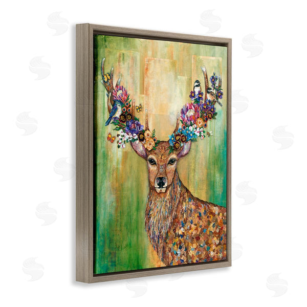 Stupell Industries Lisa Morales | Red Deer Collaged Pattern