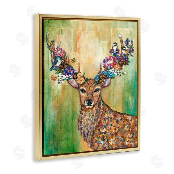 Stupell Industries Lisa Morales | Red Deer Collaged Pattern