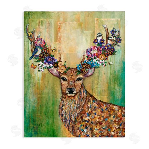 stupell industries Lisa Morales | Red Deer Collaged Pattern