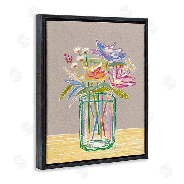 Stupell Industries Lisa Nohren | Abstract Outlines Flower Arrangement