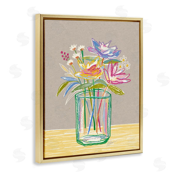 Stupell Industries Lisa Nohren | Abstract Outlines Flower Arrangement