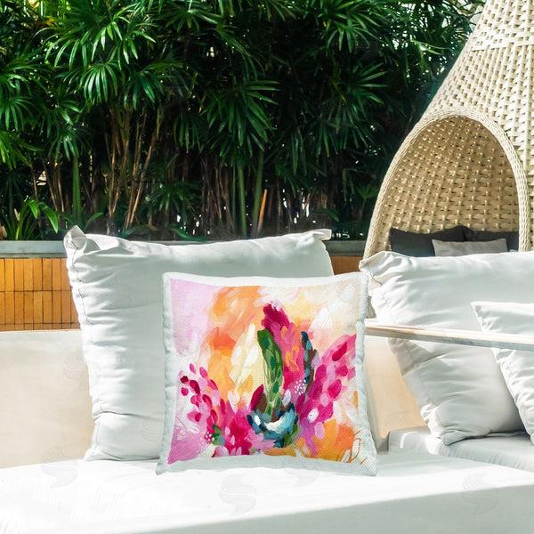 Stupell Industries Lisa Nohren | Abstract Tropical Punch Printed Throw Pillow
