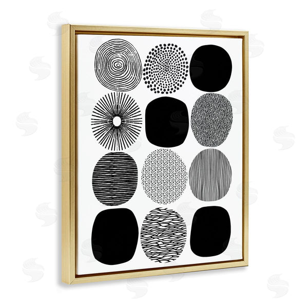 Stupell Industries Lisa Nohren | Black And White Pattern Circles
