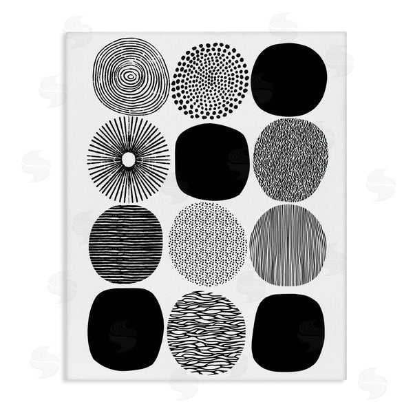 stupell industries Lisa Nohren | Black and White Pattern Circles