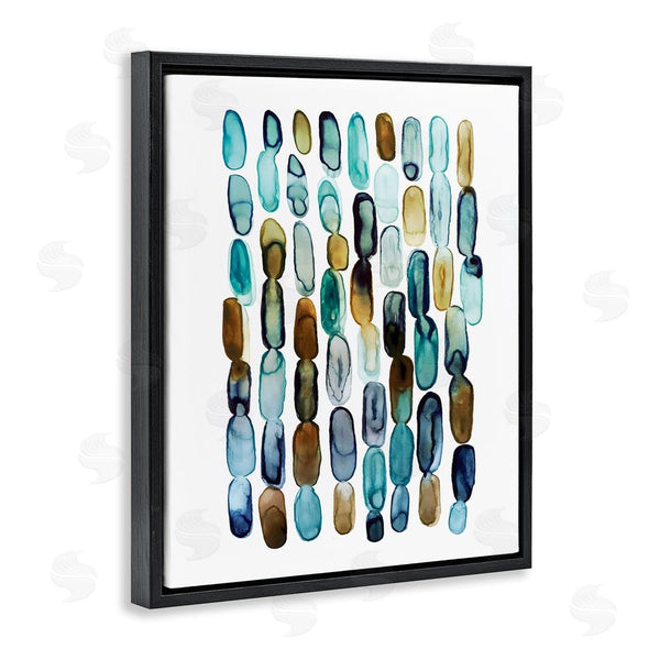 Stupell Industries Lisa Nohren | Blue Oblong Shapes Pattern Wall Art